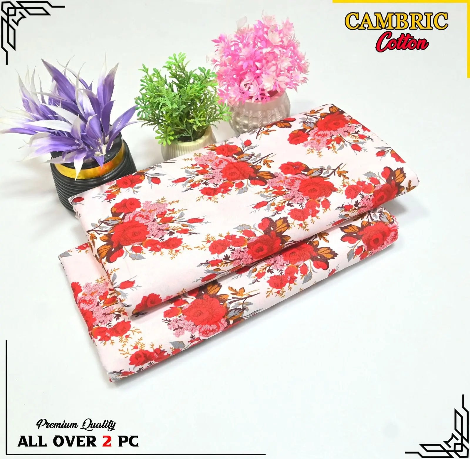 2 Piece Digital Printed Suit for Women – Micro Polo Cotton Shirt & Trouser Brands Squad