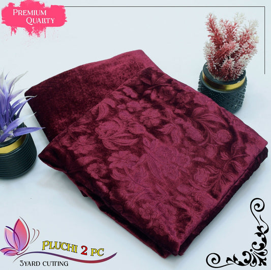 2 Piece Winter Suit for Women – Palachi Velvet Shirt & Trouser Brands Squad