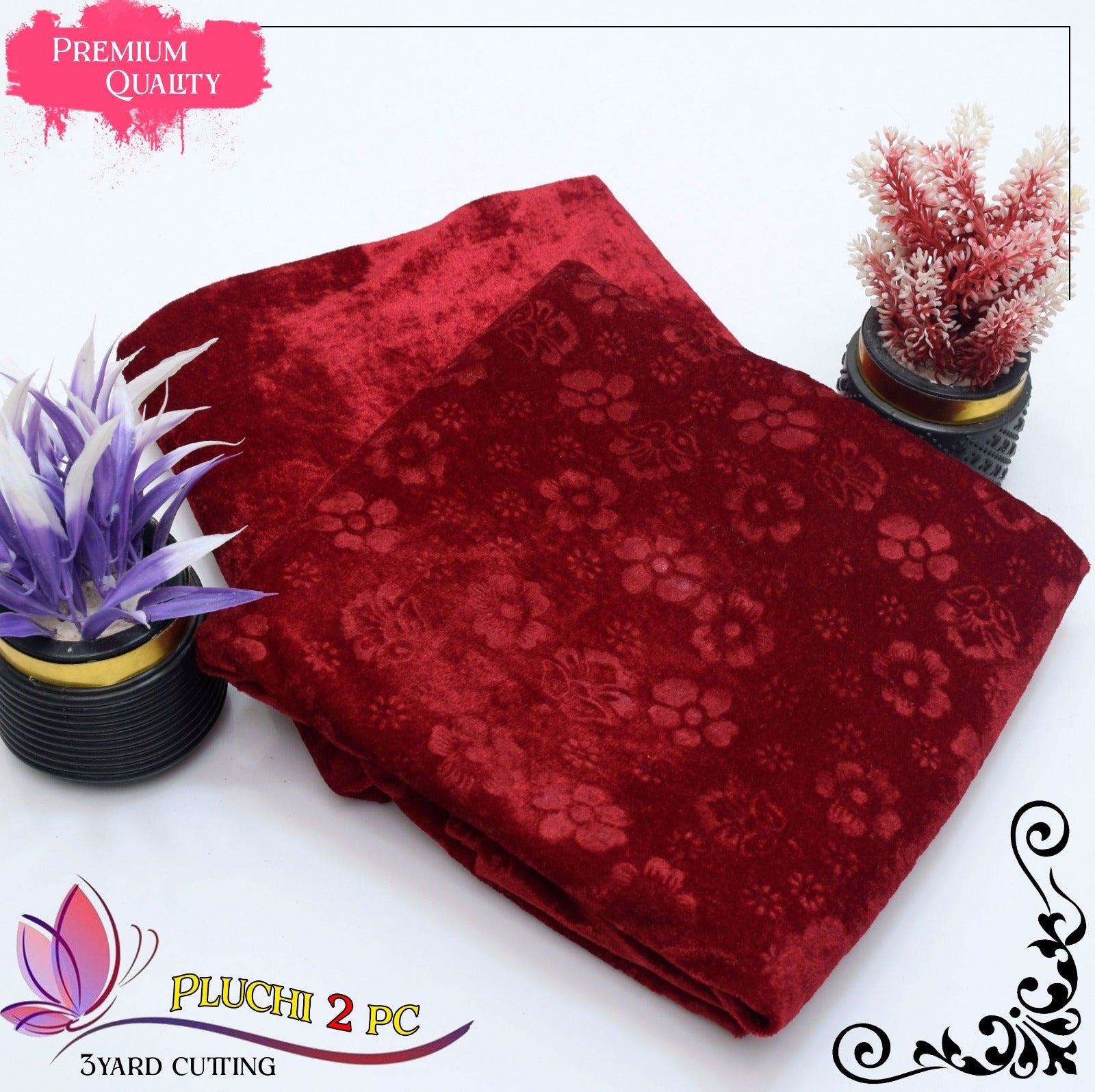 2 Piece Winter Suit for Women – Palachi Velvet Shirt & Trouser Brands Squad