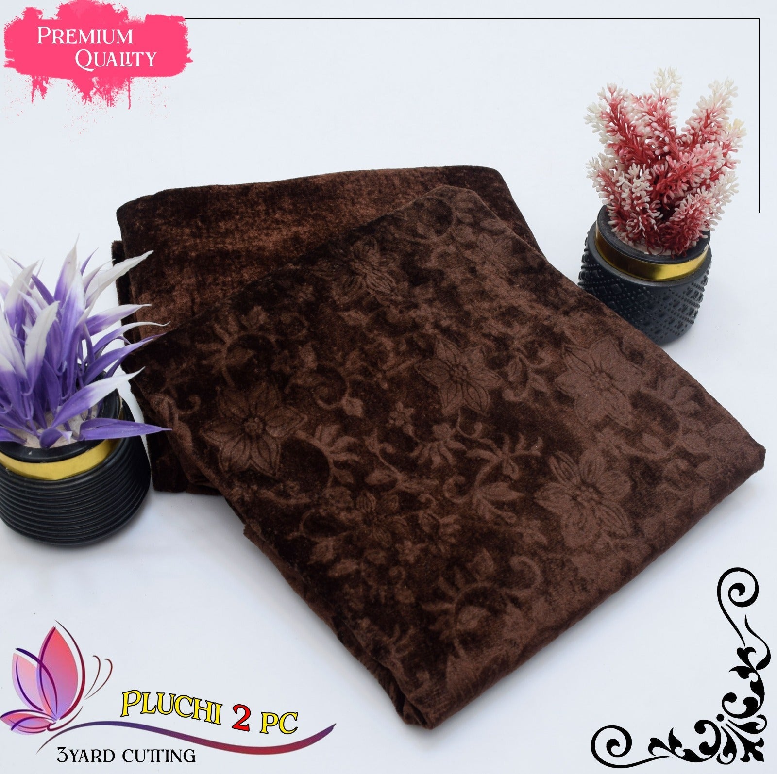 2 Piece Winter Suit for Women – Palachi Velvet Shirt & Trouser Brands Squad